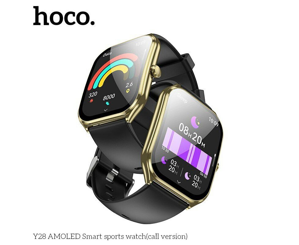 Смарт-часы HOCO Y28 AMOLED Smart sports watch(call version) (черный)