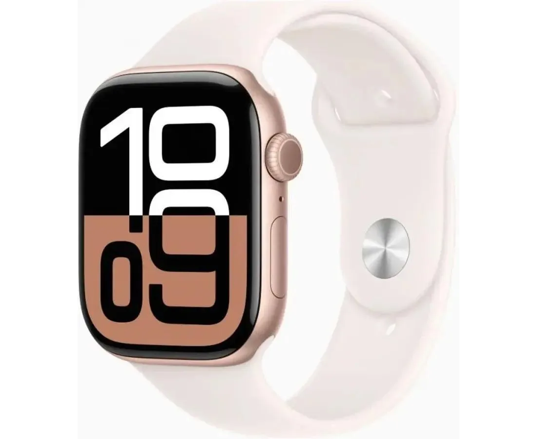 Smart-часы Apple Watch Series 10 A2999 MWWU3 ZP/A 46мм 2.1" OLED корп.розовое золото Sport Band рем.белый разм.брасл. 160-210мм