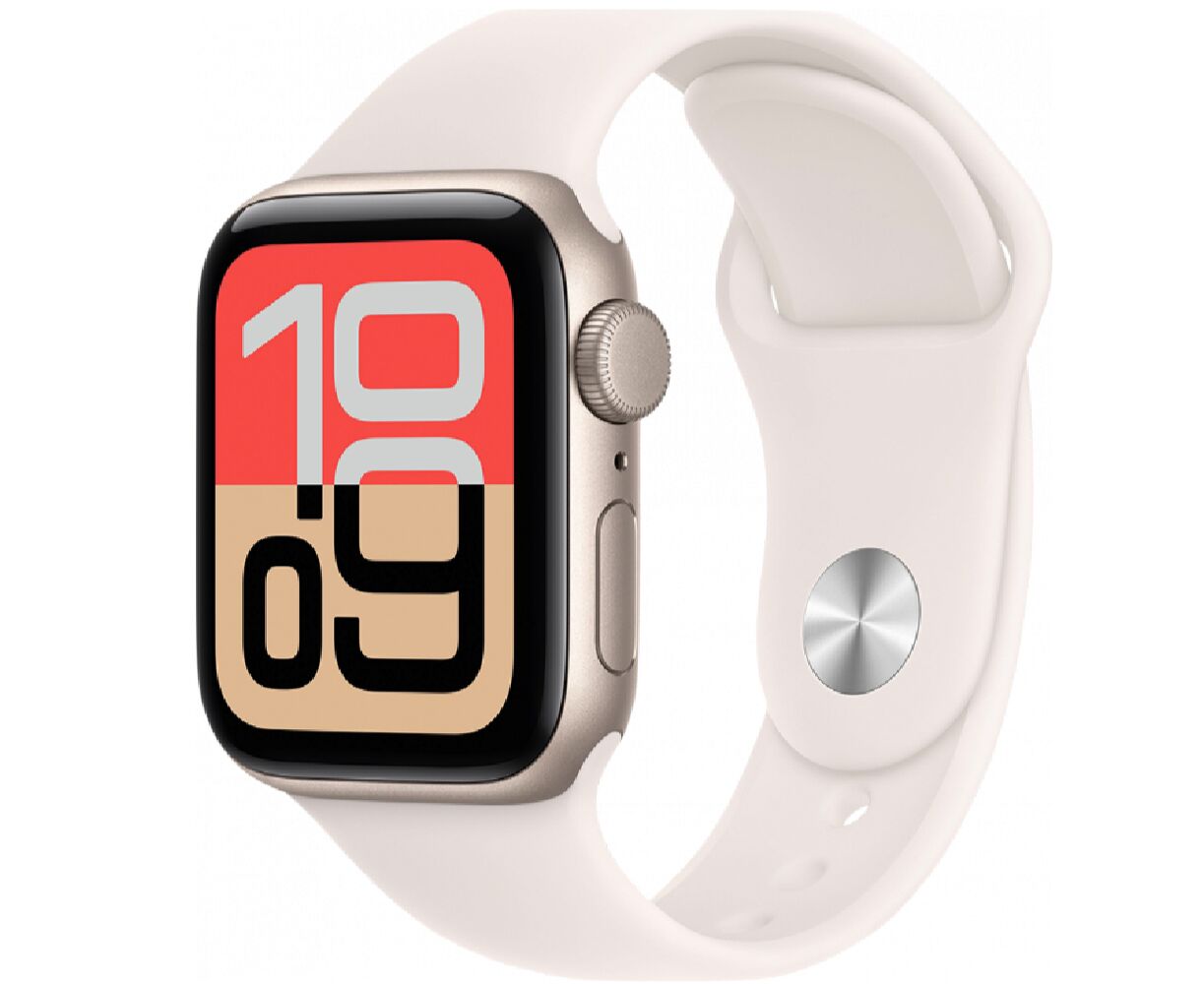 Smart-часы Apple Watch SE 3 2025, 44мм сияющая звезда/сияющая звезда (MEHJ4 AF/A)