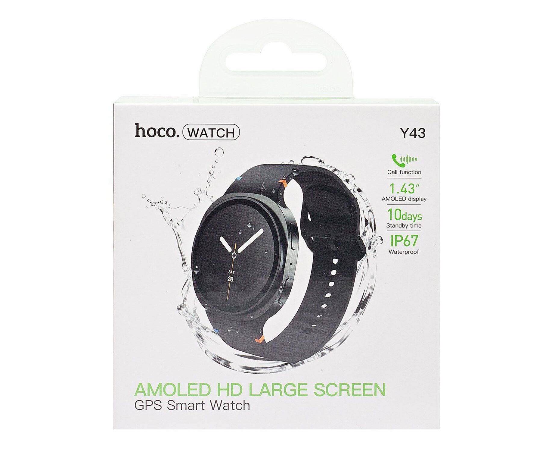 Смарт-часы Hoco Y43 AMOLED (call version) (black) (243889)