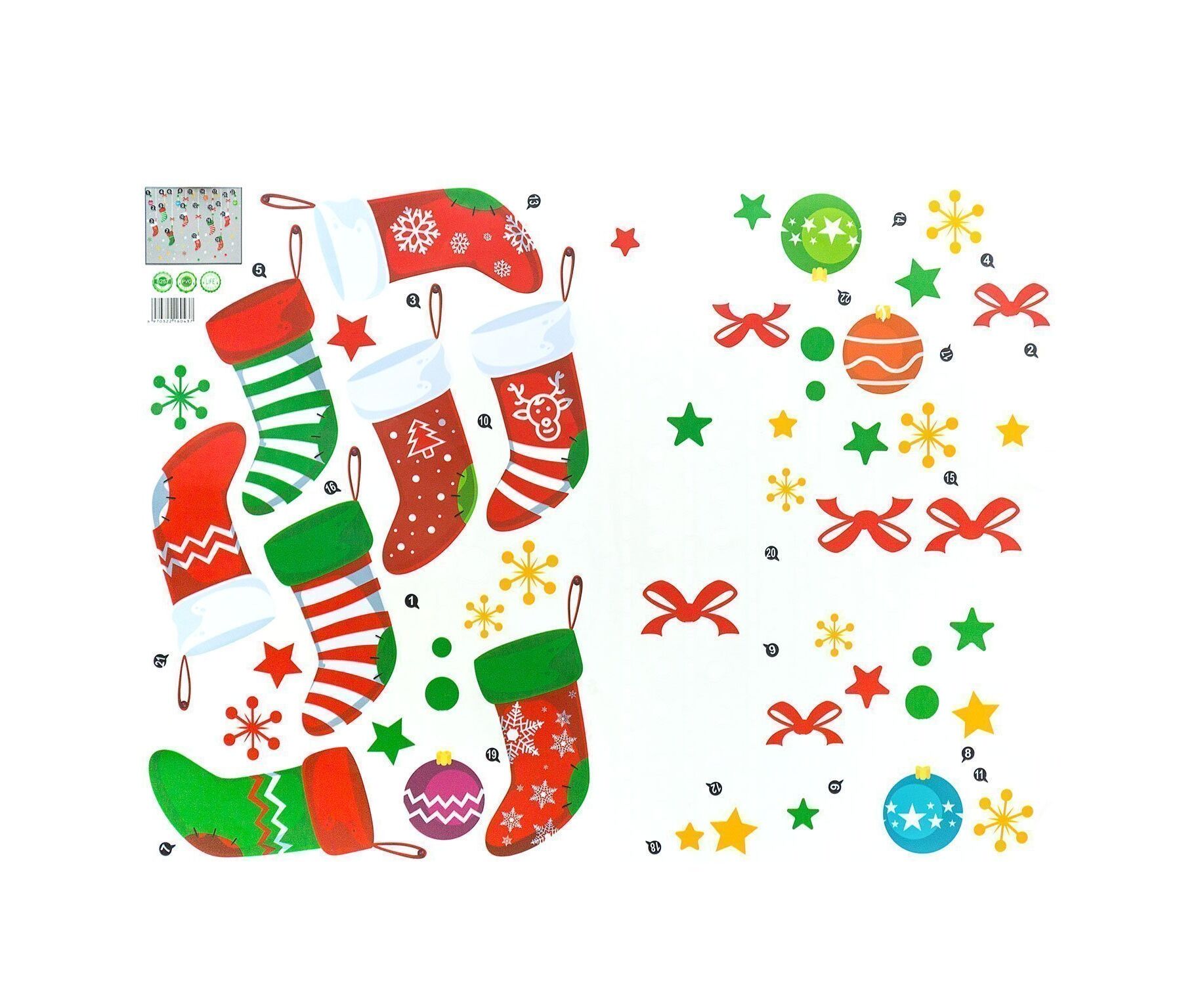 Наклейка - витражная 05 New Year (multicolor) (211374)