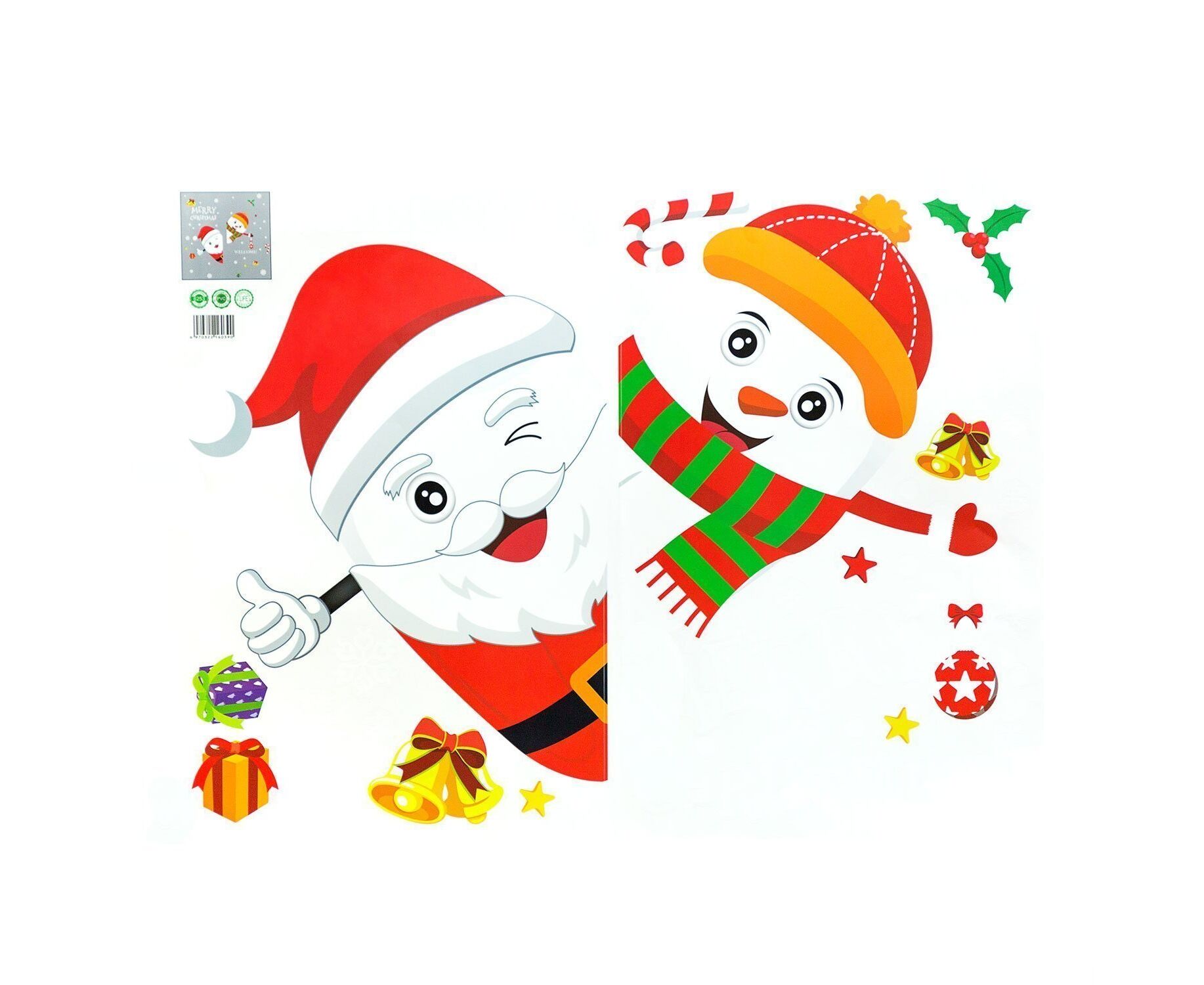Наклейка - витражная 08 New Year (multicolor) (211377)