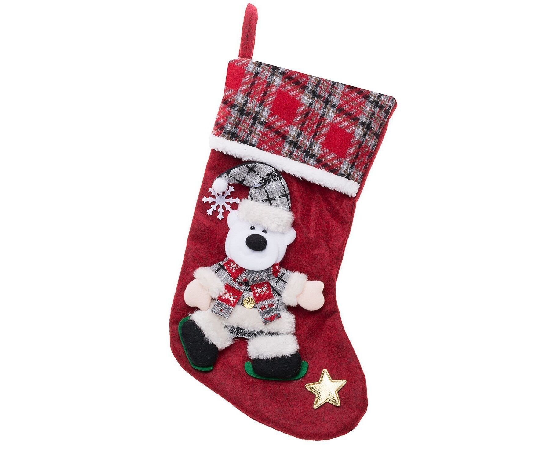 Подарочная упаковка - новогодний носок New Year (multicolor) (001) (211736)