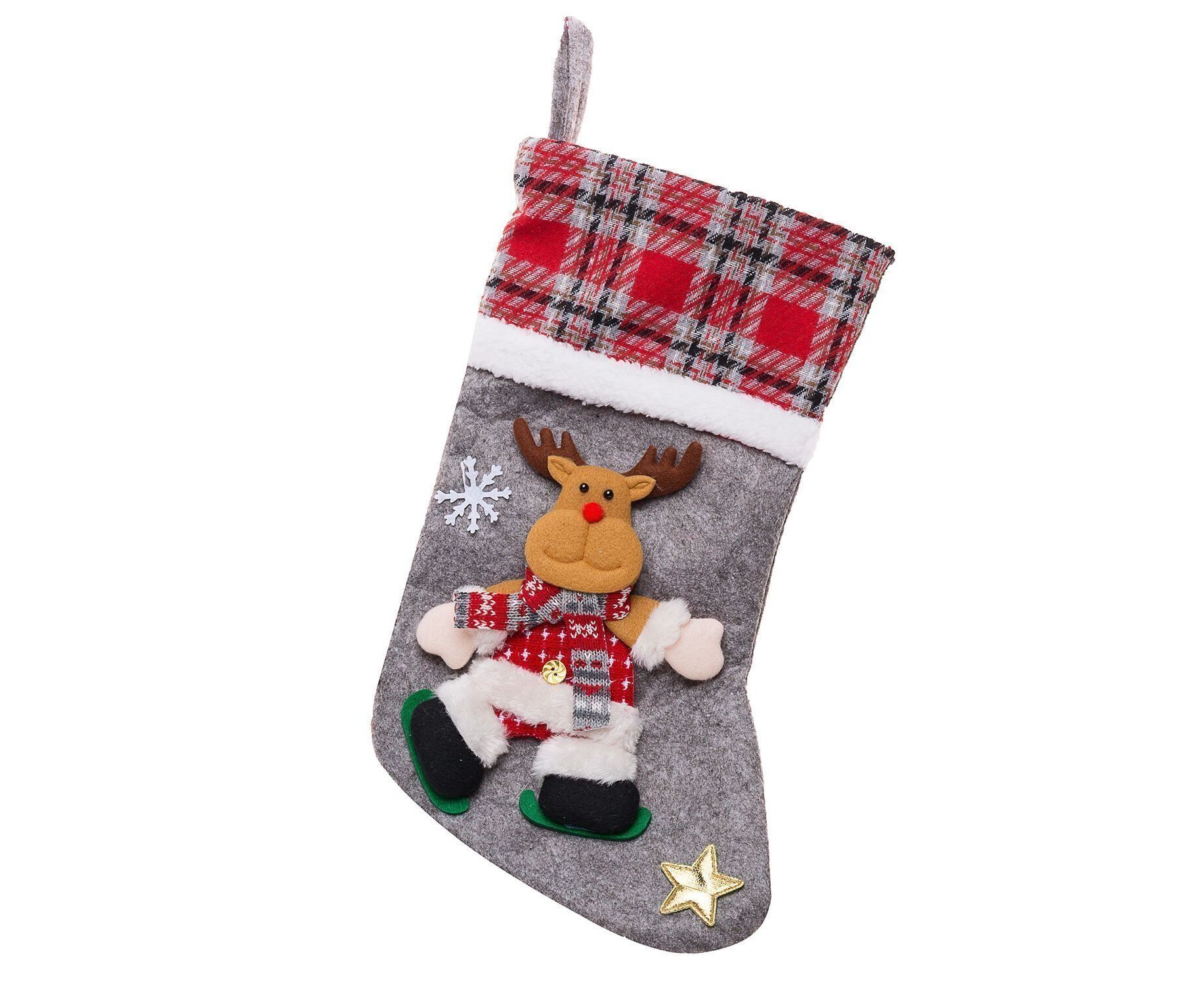 Подарочная упаковка - новогодний носок New Year (multicolor) (003) (211738)