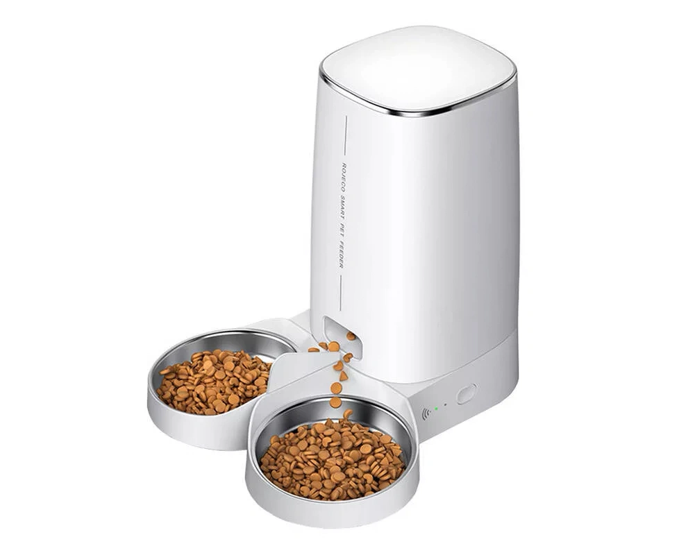 Умная кормушка для животных Xiaomi Rojeco 4 L Automatic Pet Feeder WIFI Version Single Bowl EU белая