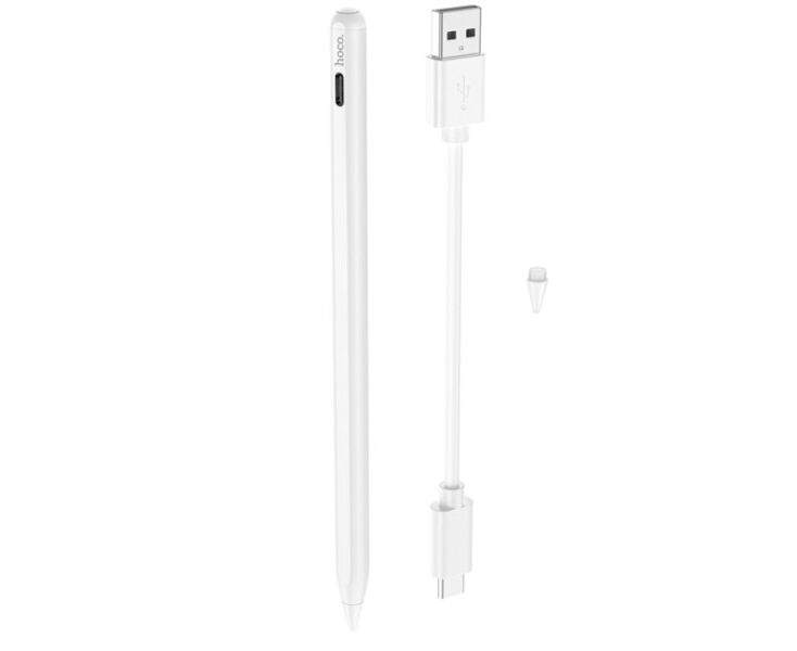 Стилус HOCO GM107 Smooth, пластик, для i Pad белый