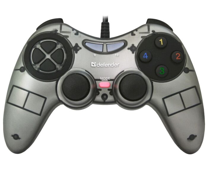 Геймпад Defender Zoom, USB Xinput, 10 кнопок, 2 стика, кабель: 1,8 м