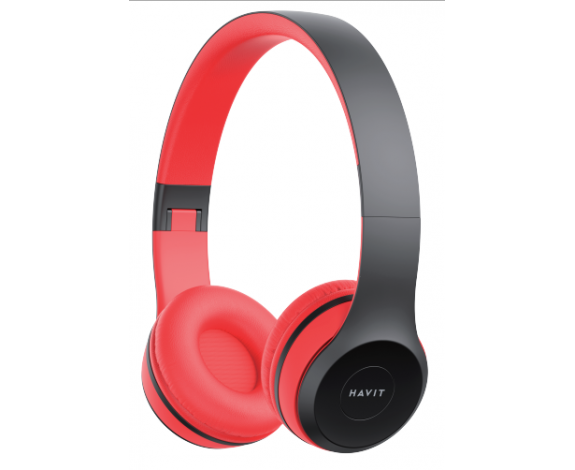 Гарнитура беспроводная полноразмерная HAVIT HV-H2575 BT V5.0 Bluetooth+FM+MP3 Черно-красная
