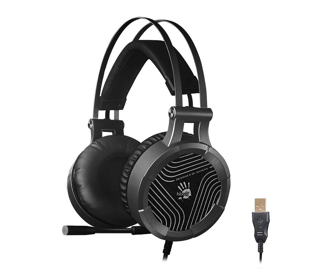 Наушники игровые с микрофоном A4 TECH Bloody G530, 1.8м мониторы (G530) (черно-серый)