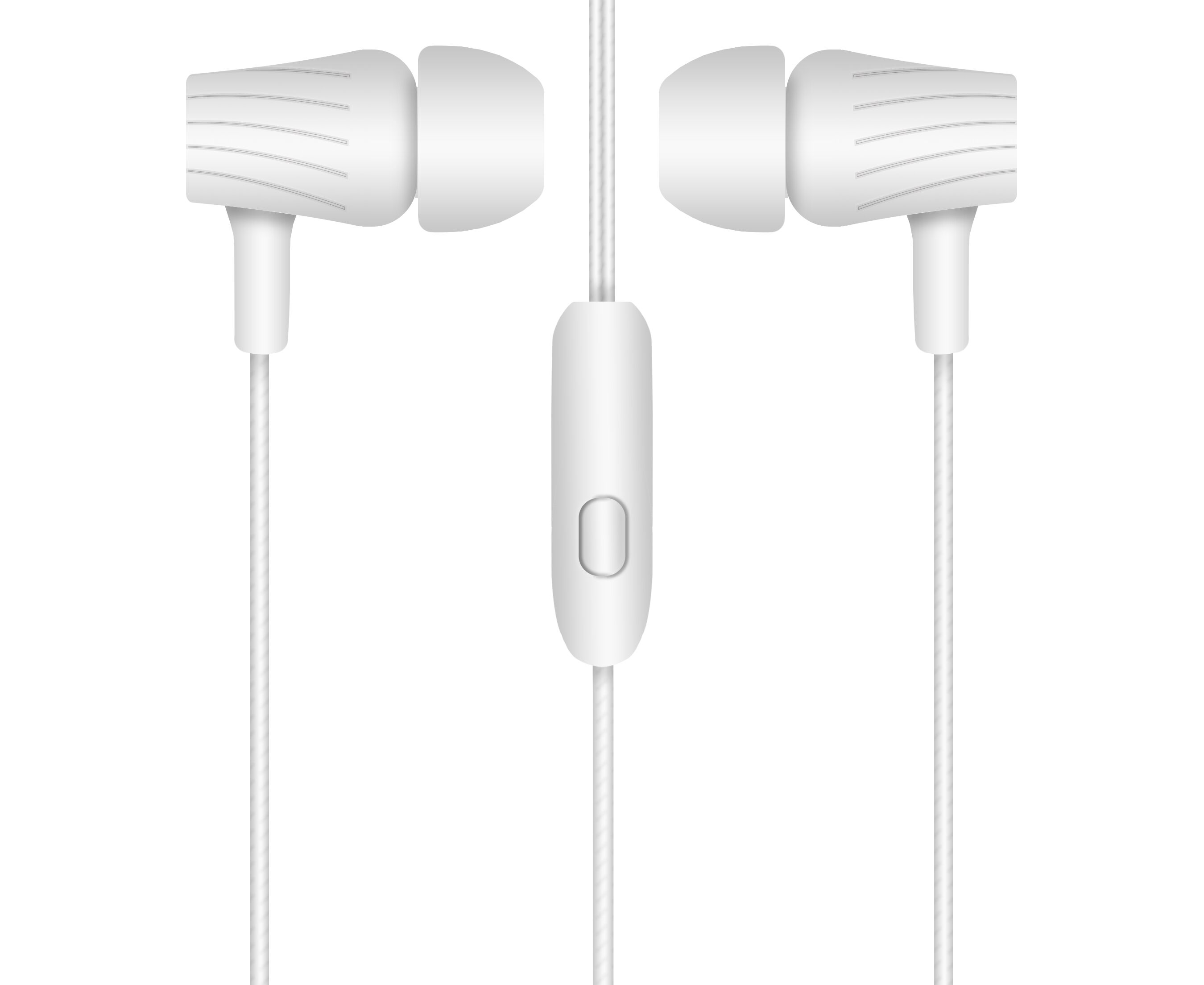 Наушники с микрофоном Krutoff HF-T83 белые (пакет)