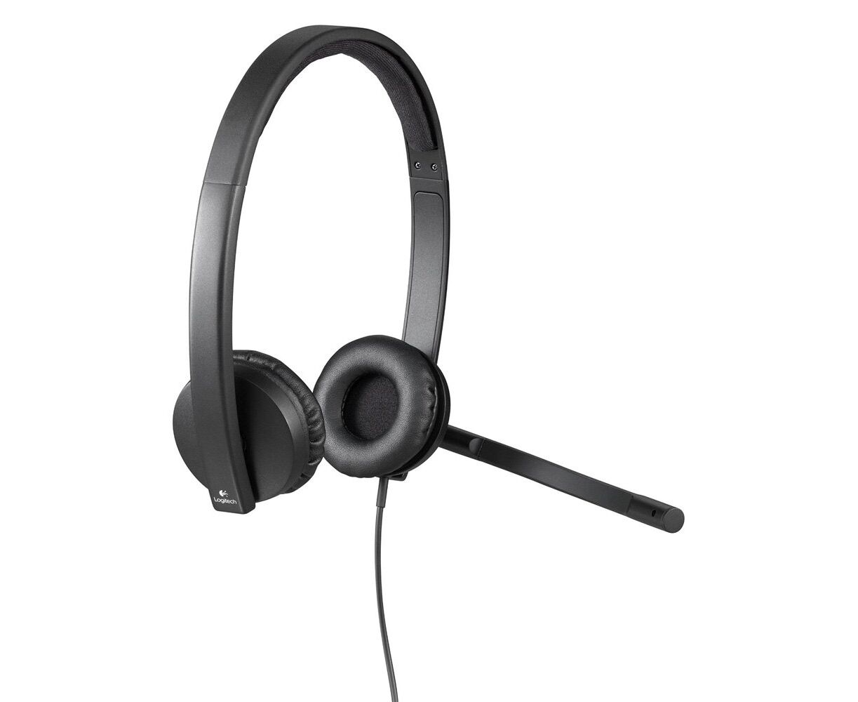 Наушники с микрофоном Logitech H570e Stereo черный (981-000575)