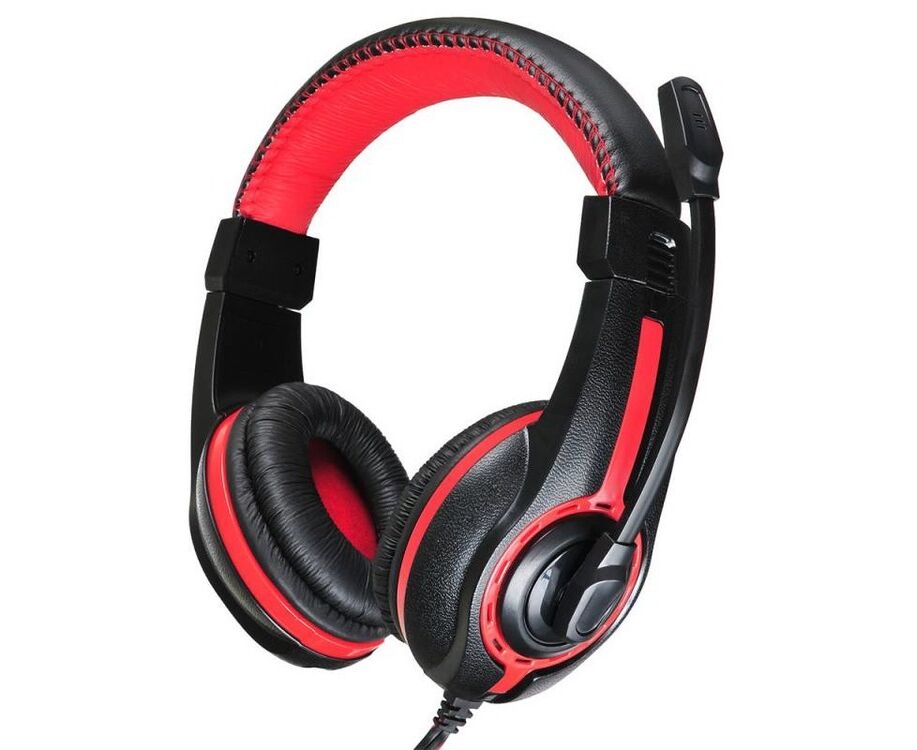 Наушники с микрофоном Oklick HS-L200 черный/красный (Y-819)