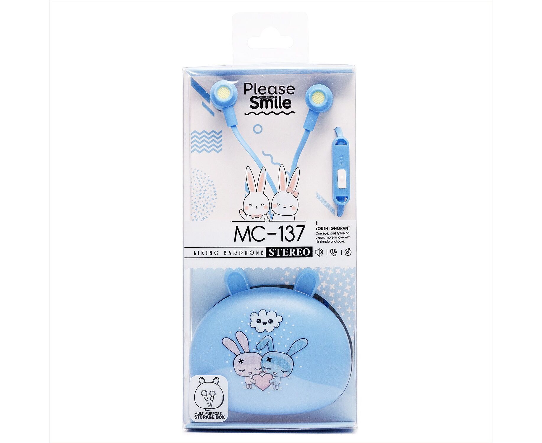Проводные наушники внутриканальные - MC-137 Jack 3,5 (blue) (211668)