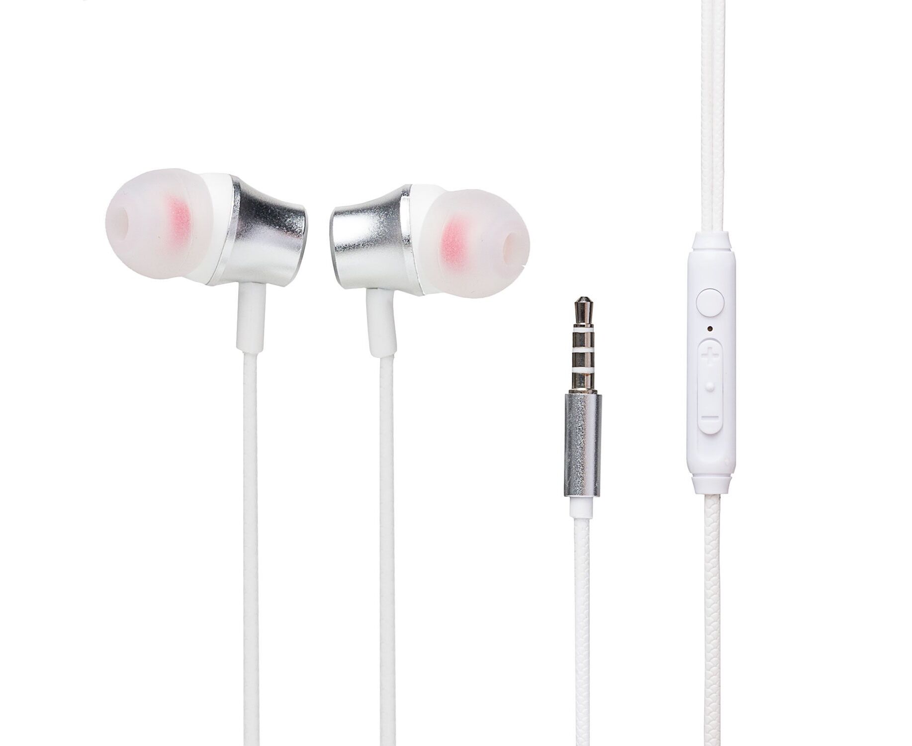 Проводные наушники с микрофоном внутриканальные SKYDOLPHIN SR03 Jack 3,5 (silver) (206546)