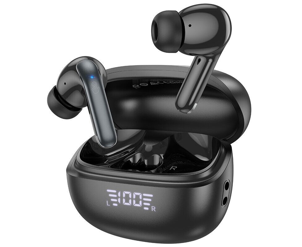 Наушники bluetooth HOCO EQ5 Energy true wireless ANC+ENC noise reduction BT headset (черный)