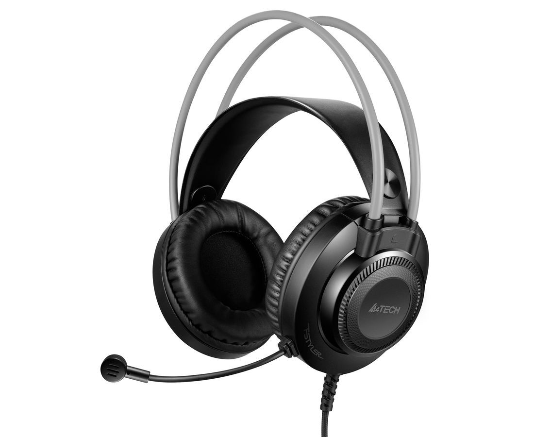 Наушники полноразмерные проводные, с микрофоном A4 TECH Fstyler FH200i, 2м (серый)
