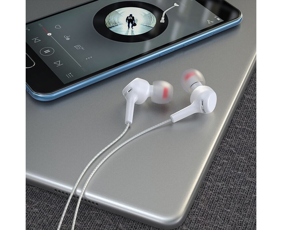 Наушники HOCO M78 El Placer universal earphones with microphone (белый)
