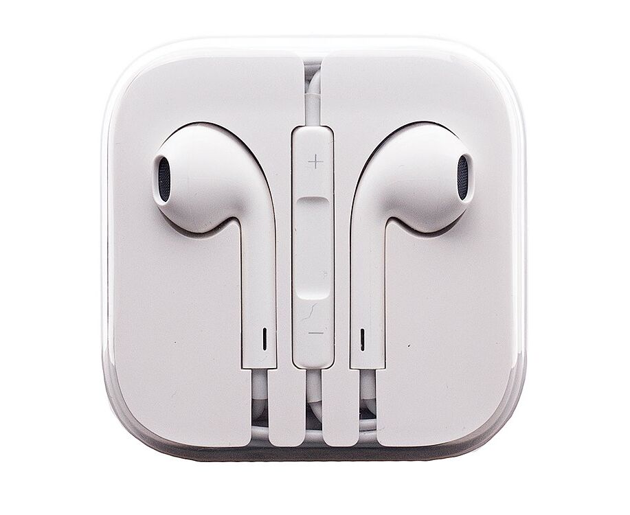 Проводные наушники с микрофоном вкладыши [Apple] MD827 ZM/A Jack 3,5 (Класс A) (white) (51645)