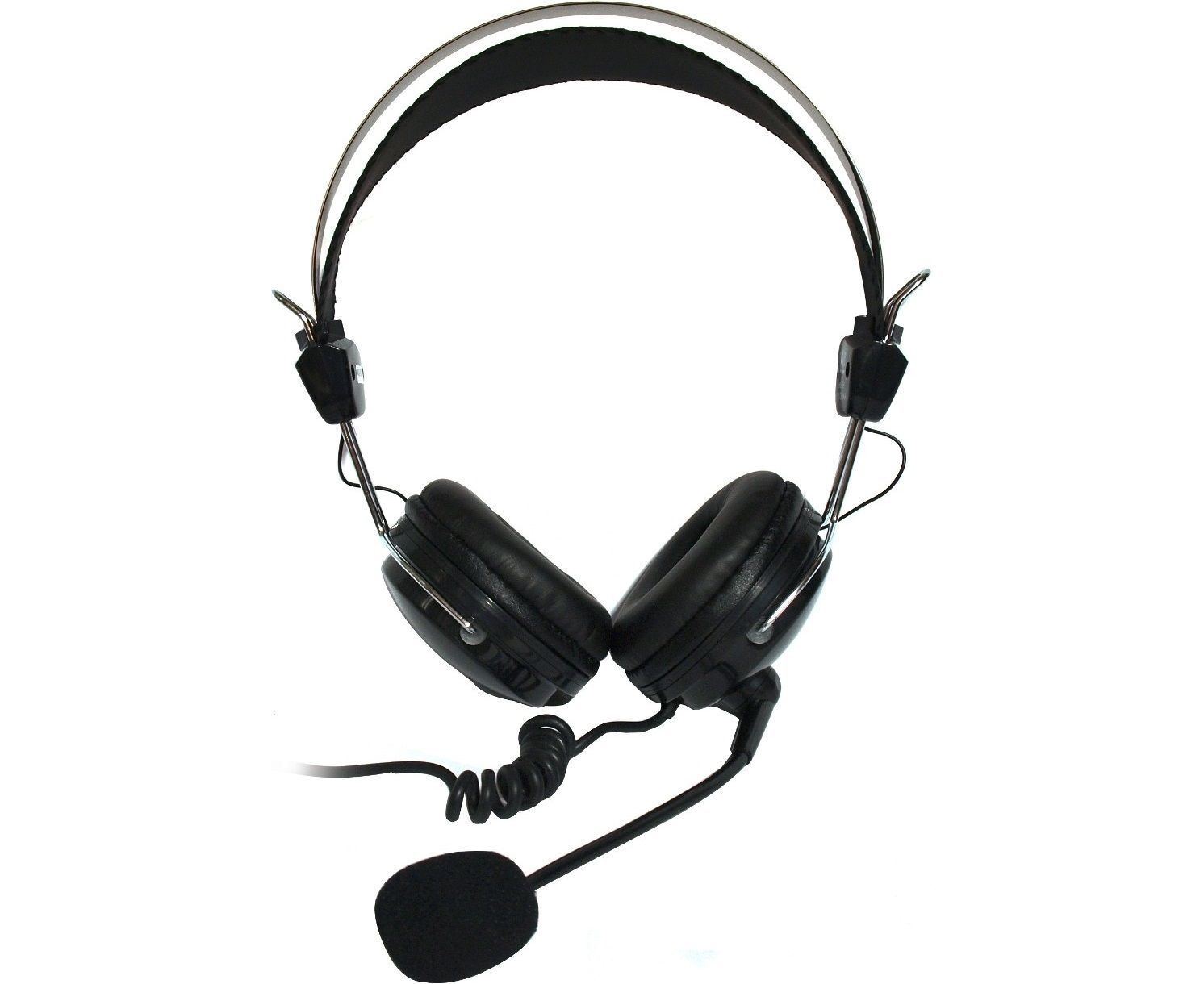 Наушники полноразмерные проводные, с микрофоном A4 TECH HS-7 P, 2х 3,5 mini jack, кабель: 2 м (черный) (снята с пр-ва!)