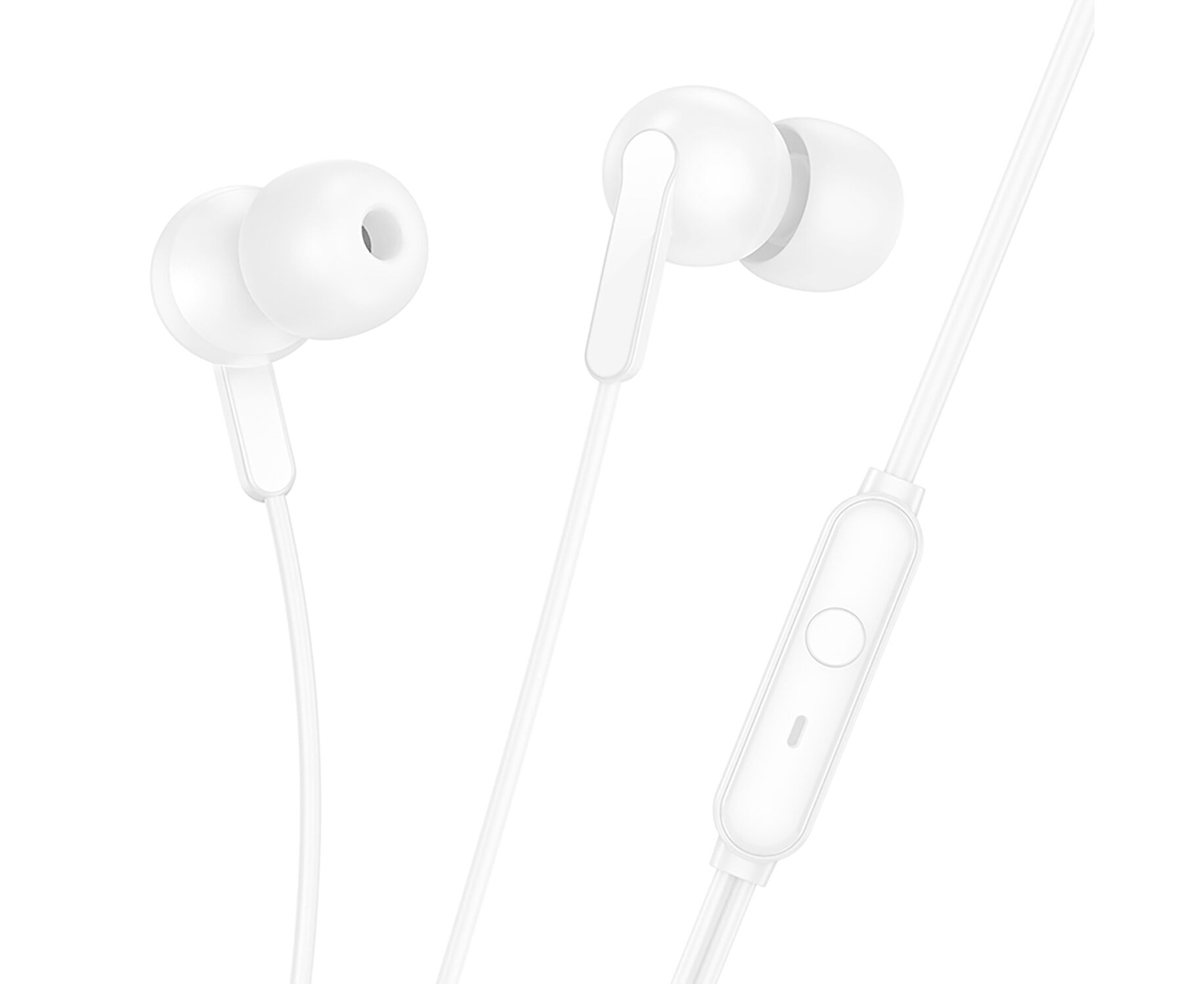 Проводные наушники с микрофоном внутриканальные Hoco M124 Wide Jack 3,5 (white) (225407)