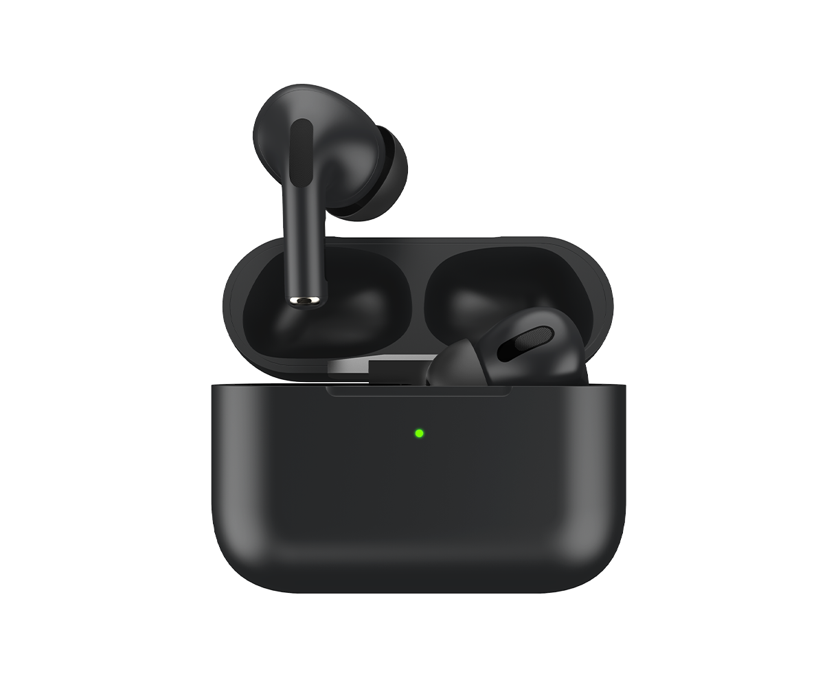 Беспроводные наушники с микрофоном Air Pro, TWS, BT 5.0, 250 м Ач, QI, IPX4, черный, Deppa, 44170