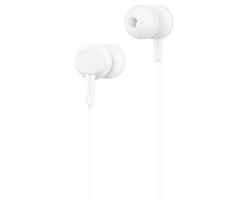 Наушники HOCO M114 Jia universal earphones with microphone (белый)