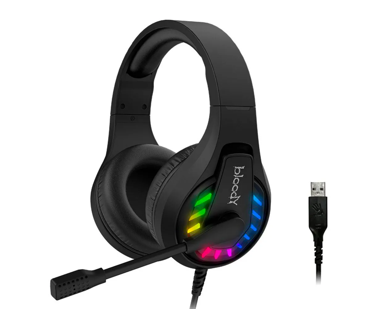 Наушники с микрофоном A4 Tech Bloody G230 2м USB черный
