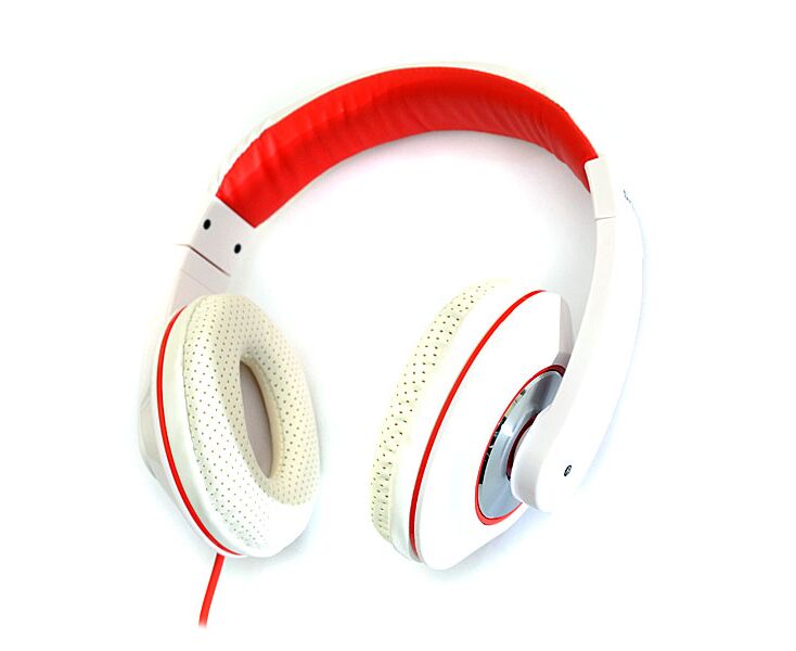 Наушники без микрофона:De Tech DT-780 White/Red