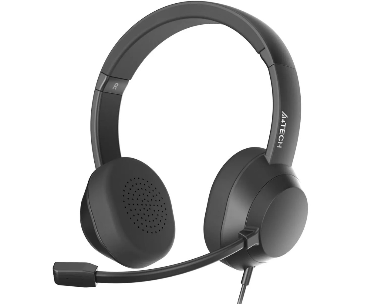 Наушники с микрофоном A4 Tech Fstyler FH150 U черный 2м накладные USB оголовье (FH150 U BLACK)