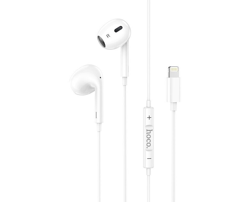Наушники HOCO M1 Max crystal earphones with mic for Lightning (белый)