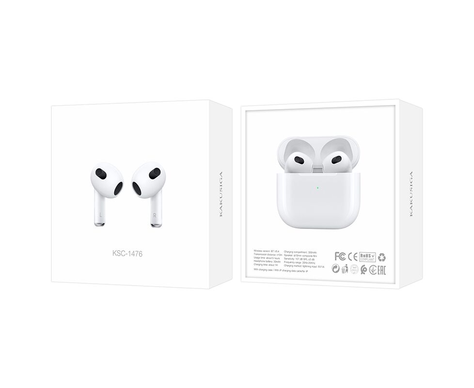 Наушники bluetooth KAKUSIGA KSC-1476 white