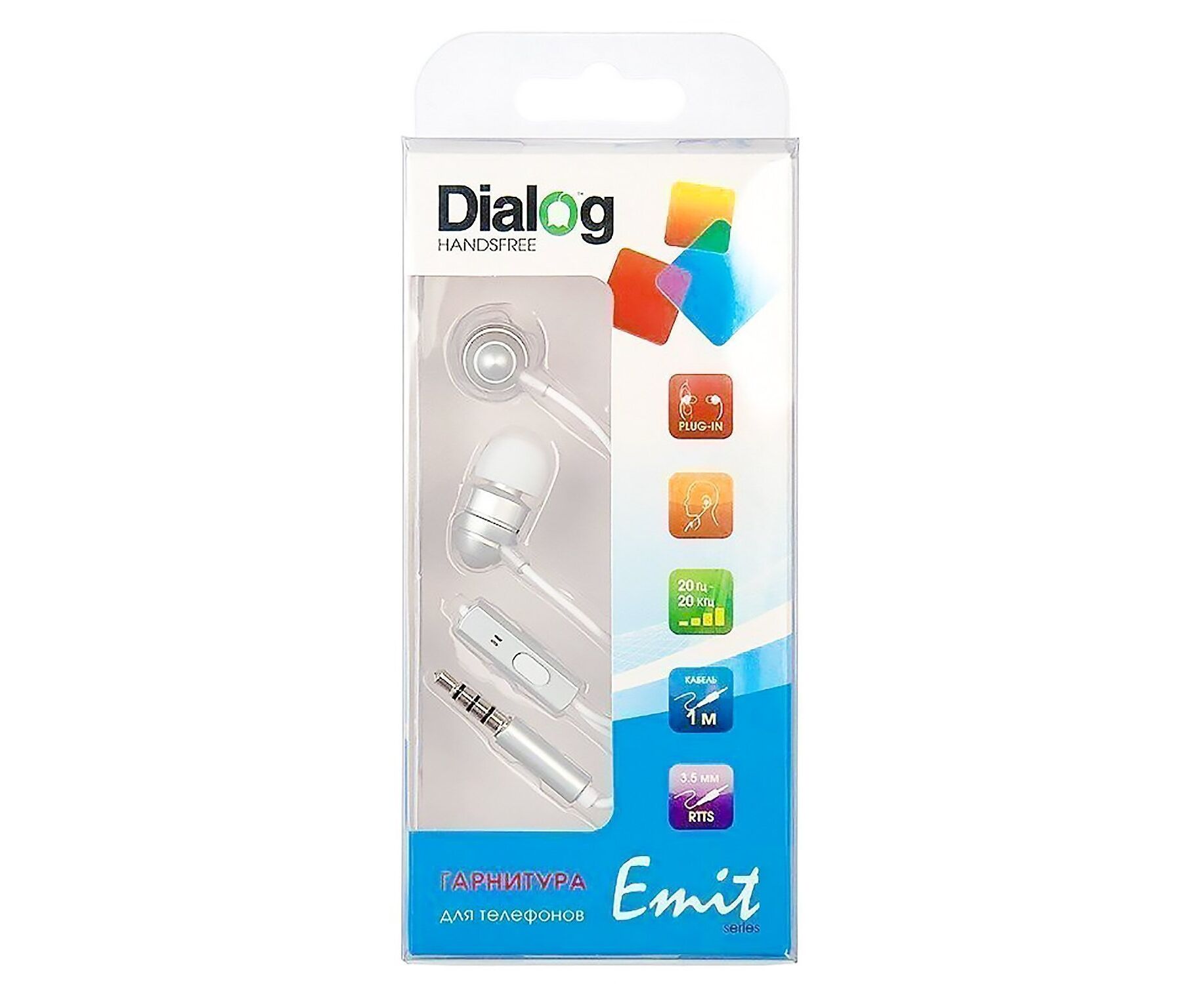 Проводные наушники с микрофоном внутриканальные Dialog ES-F55 (silver)