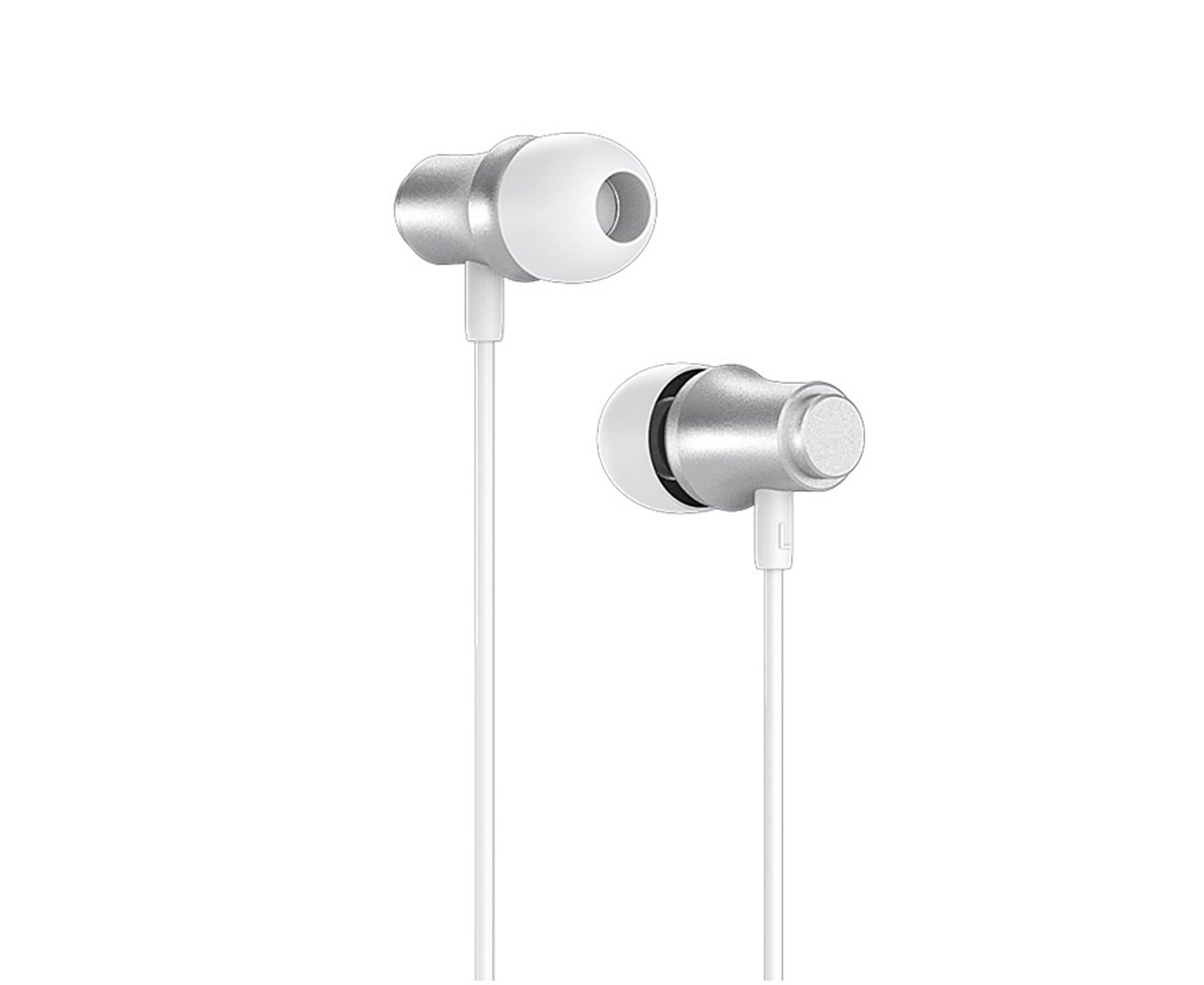 Проводные наушники с микрофоном внутриканальные Borofone BM29 Gratified Jack 3,5 (silver) (126981)