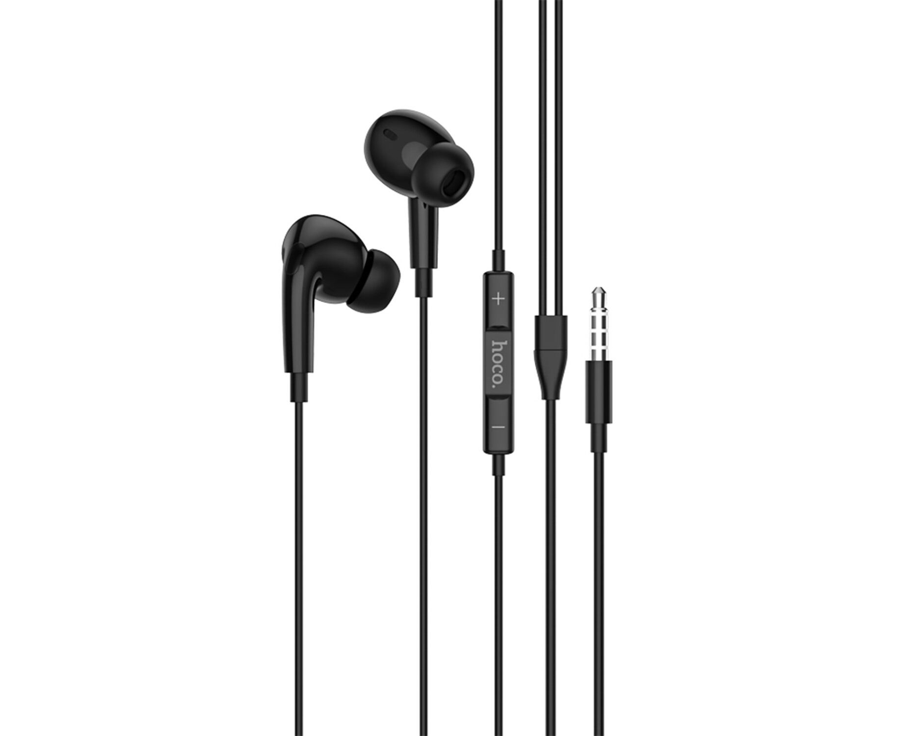 Проводные наушники с микрофоном внутриканальные Hoco M101 Pro Crystal Jack 3,5 (черный) (235085)