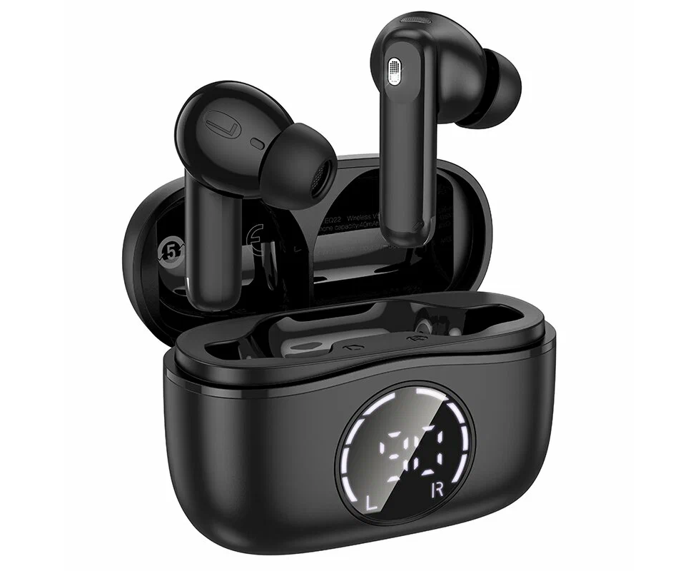 Наушники HOCO EQ22 Singer true wireless ANC+ENC noise reduction BT headset Midnight black
