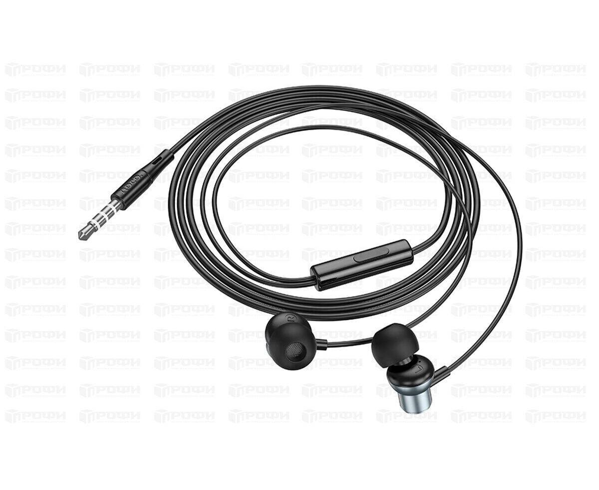 Проводные наушники HOCO M110 Encourage, Jack 3.5mm, 1.2 м, серый металлик
