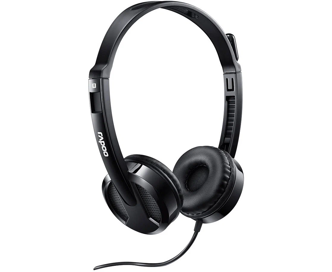 Наушники RAPOO H100 Wired Stereo Headset 35mm H100 Black
