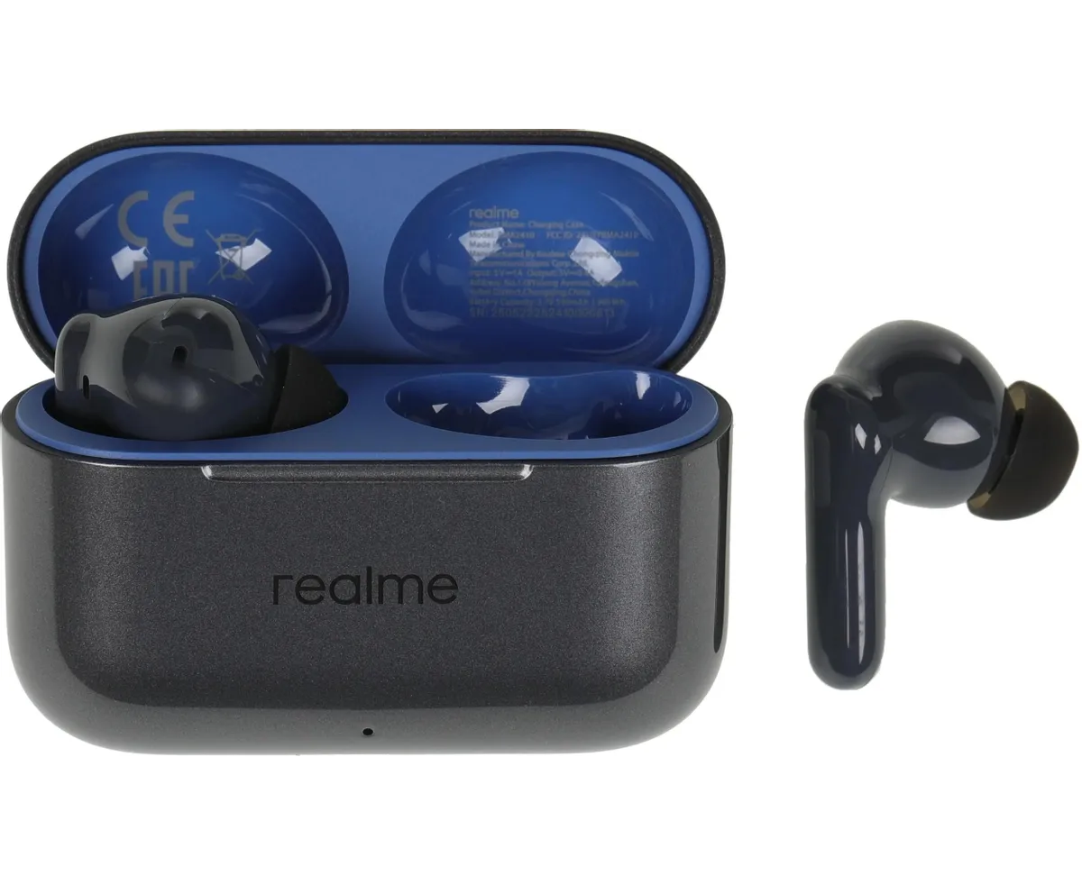 Беспроводные наушники Realme Buds T200 серый/черный РСТ