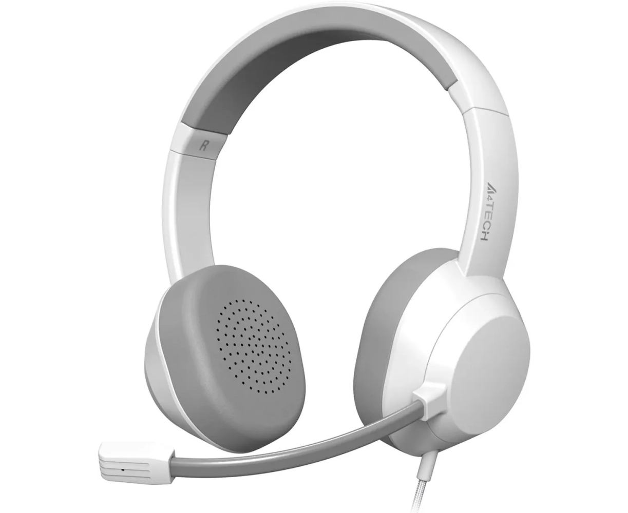 Наушники с микрофоном A4 Tech Fstyler FH150 U белый/серый 2м накладные USB оголовье (FH150 U WHITE)