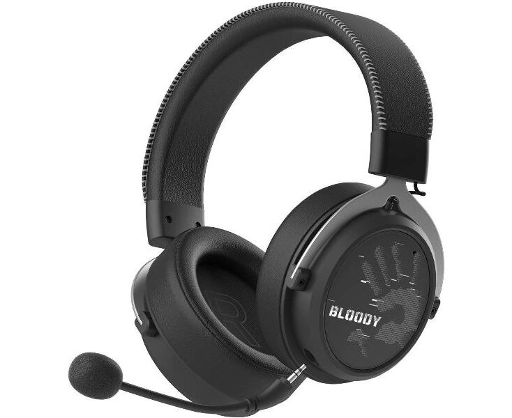 Наушники игровые с микрофоном A4 TECH Bloody MR590 Sports 1.5м мониторные BT/Radio/3.5mm оголовье (белый/черный)