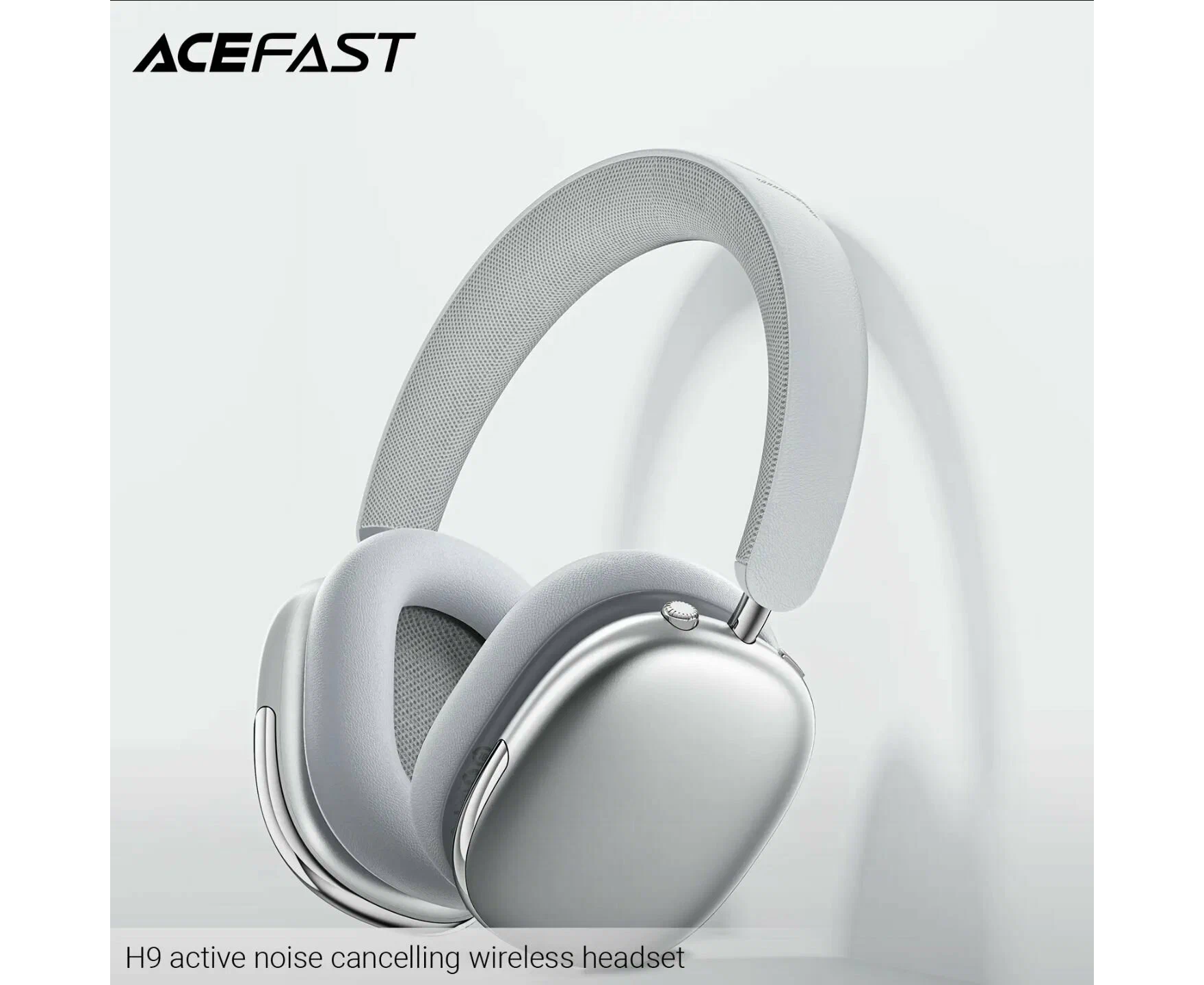 Наушники ACEFAST H9 active noise cancelling wireless headset Silver