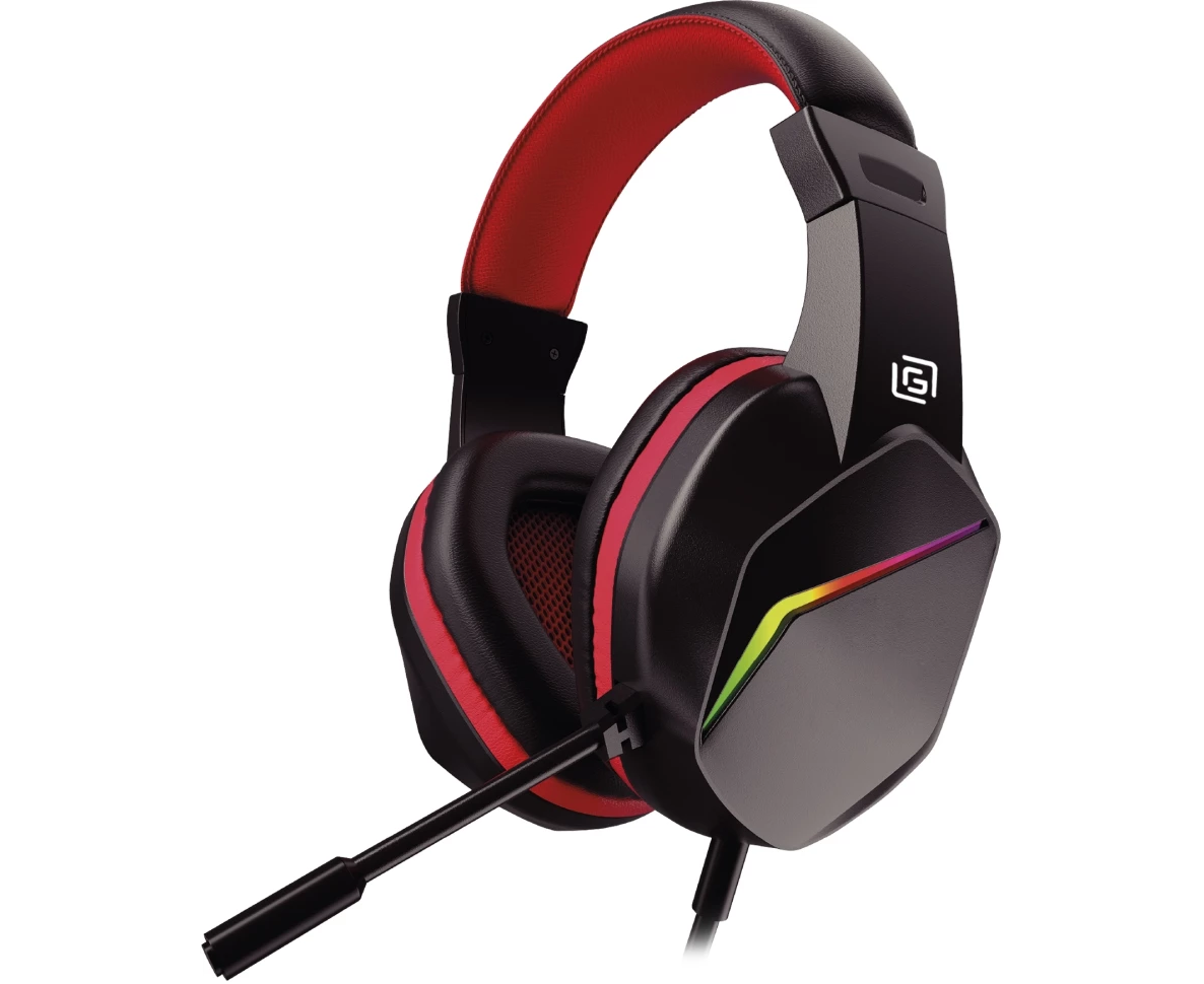 Наушники с микрофоном Оклик HS-L335 G 2.2м (черный)