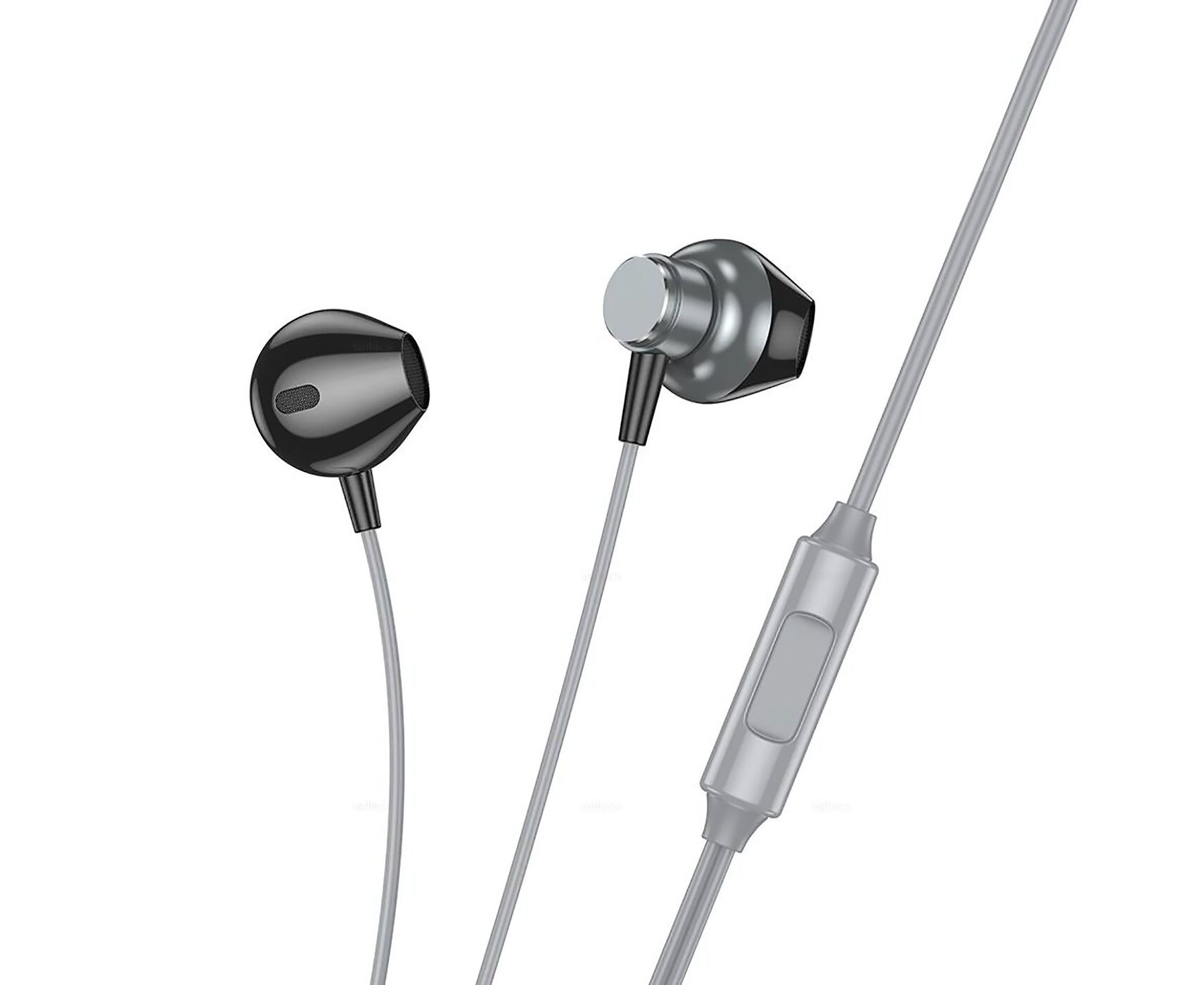 Проводные наушники с микрофоном вкладыши Hoco M125 Smart Jack 3,5 (metal gray) (225405)
