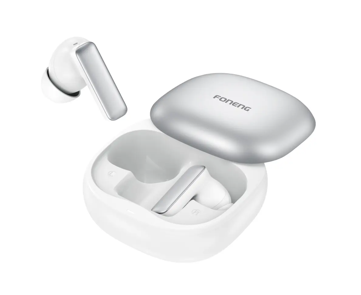 Беспроводные Bluetooth-наушники Foneng BL166 Sliding-Lid ANC+ENC Noise Canceling TWS (Silver)