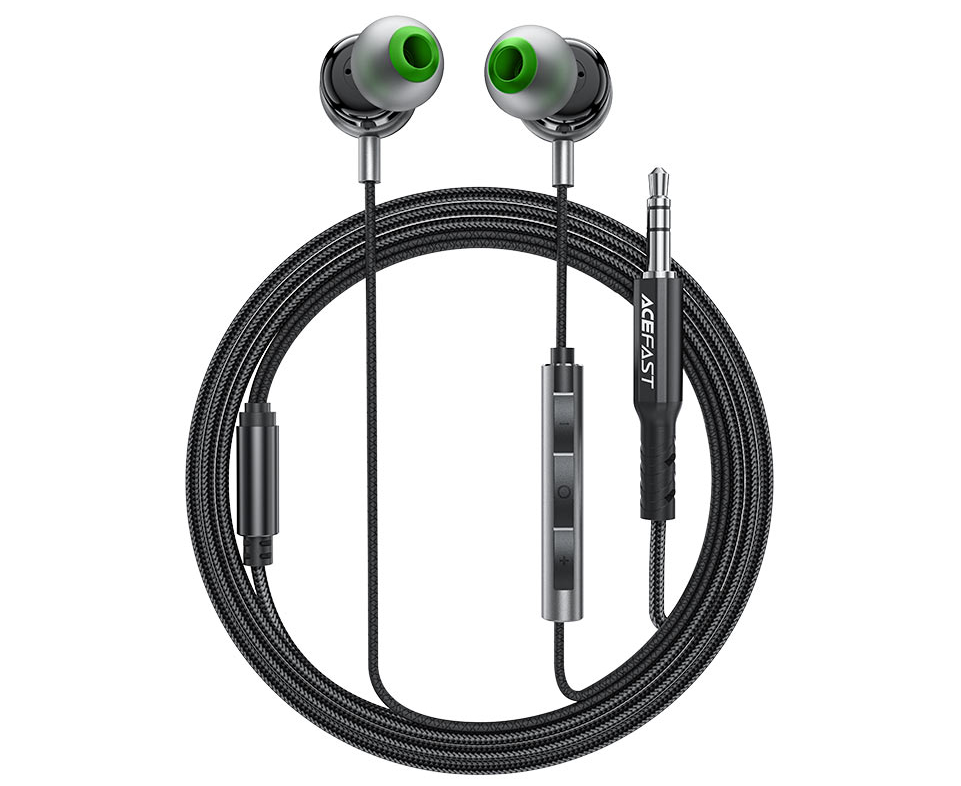Наушники ACEFAST L4 3.5 Mm In-Ear Wired Earphones With Mic Black