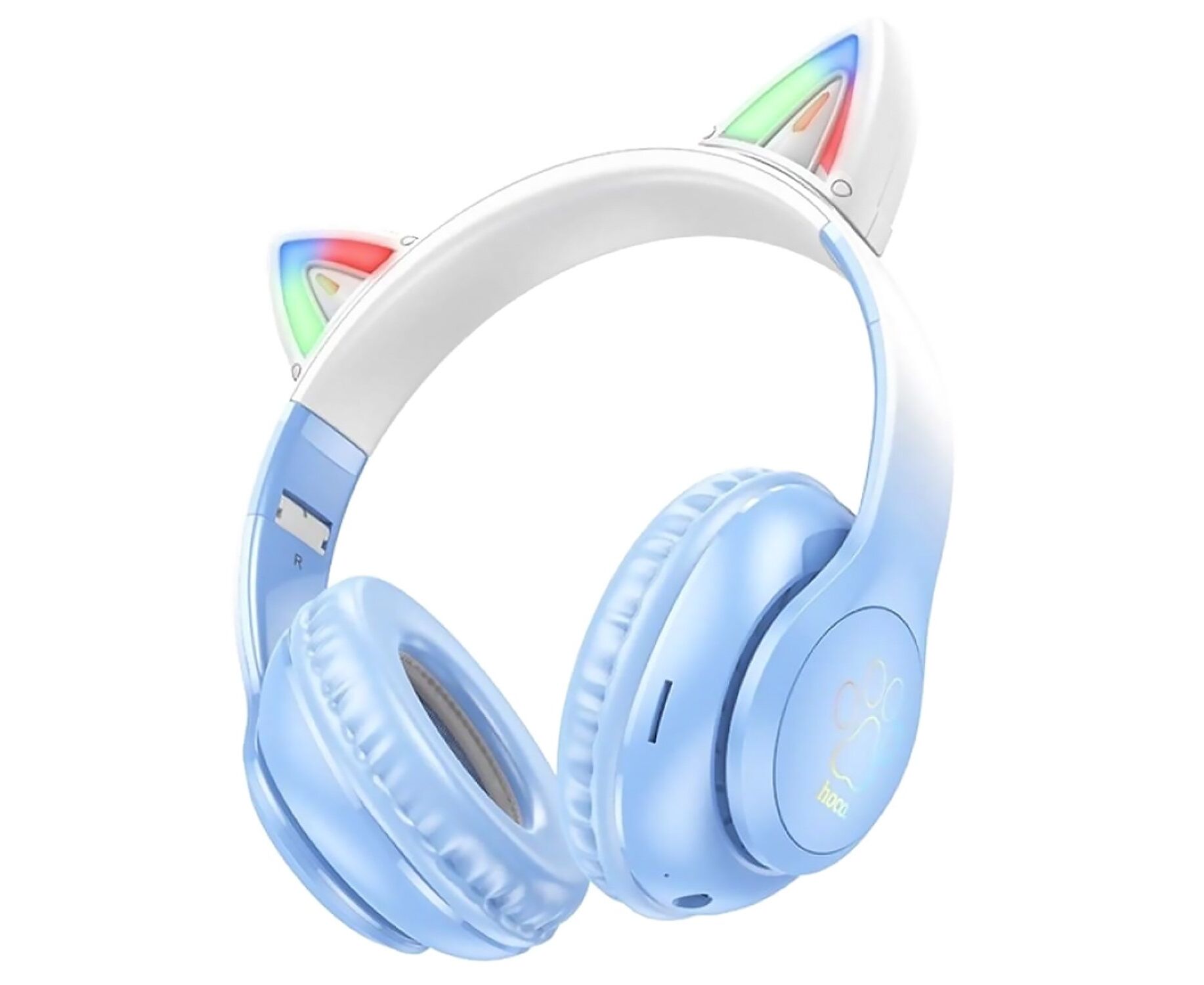 Bluetooth-наушники полноразмерные Hoco W42 Cat Ears (blue) (239680)