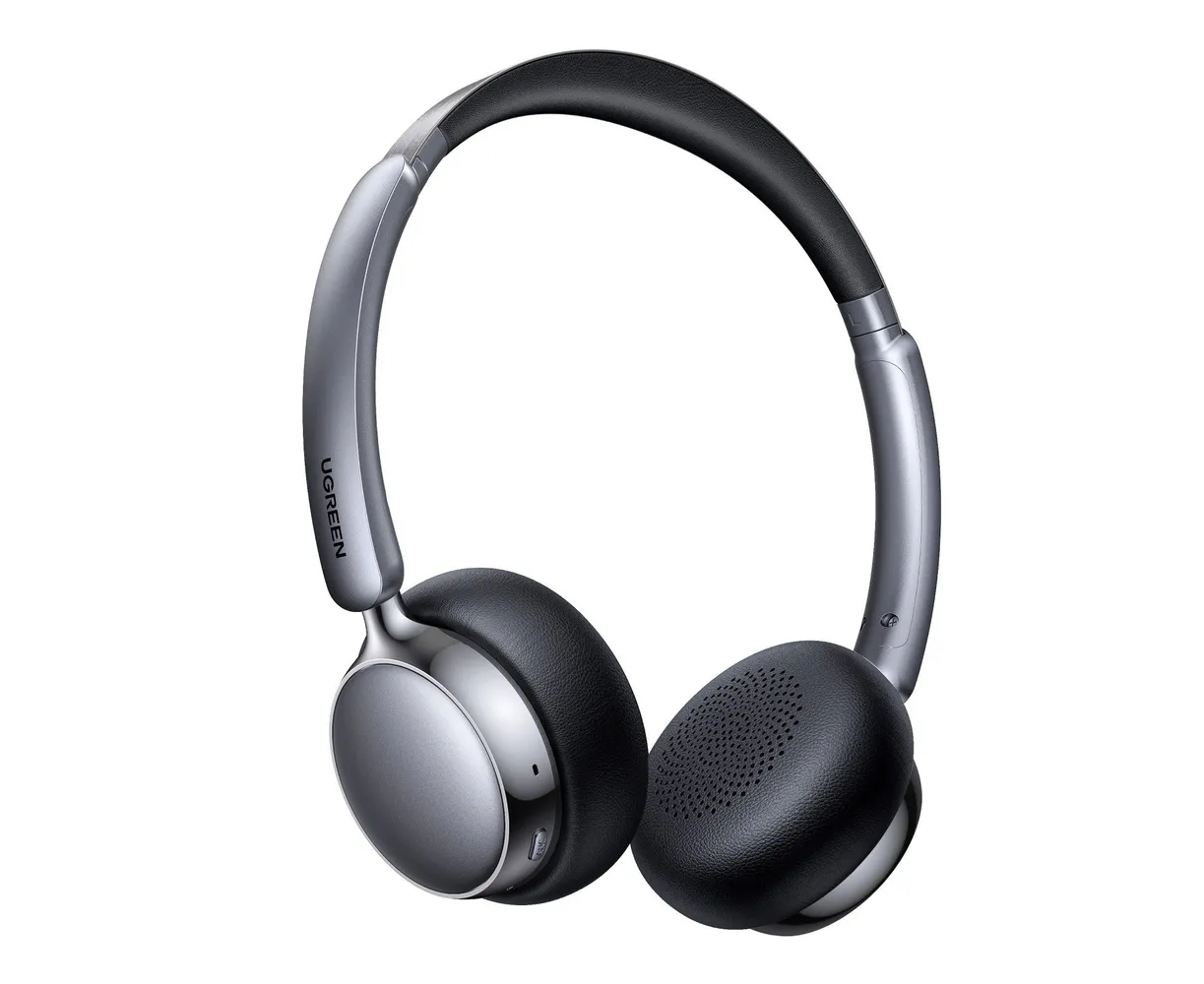 Наушники UGREEN HP207 (75630) Studio Plus Bluetooth Active Noise-Cancelling Headphones Silver-Black