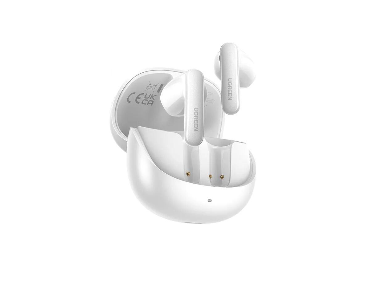Наушники UGREEN WS215 (65385) Light Buds Pro Bluetooth 6.0 Earphone 6 Mics With Noise Reduction White