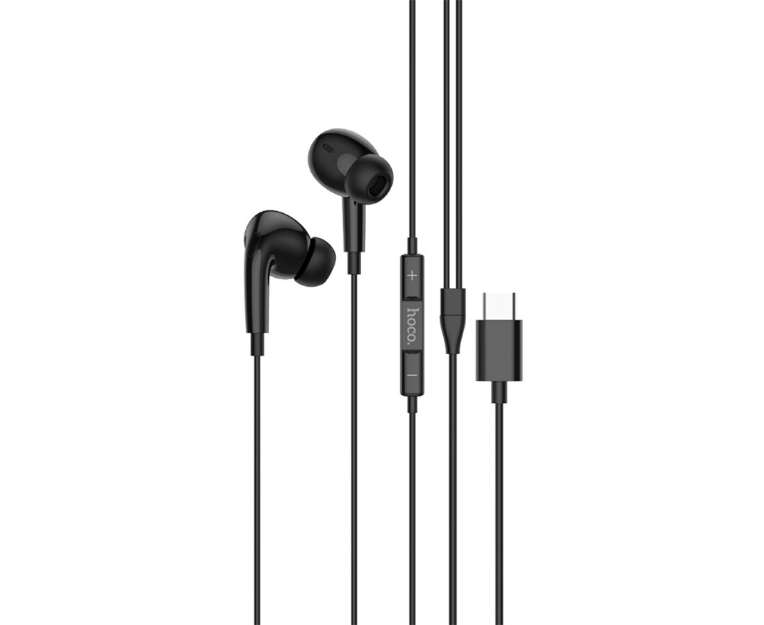 Наушники HOCO M101 Pro Crystal sound Type-C wire-controlled digital earphones with microphone (черный)