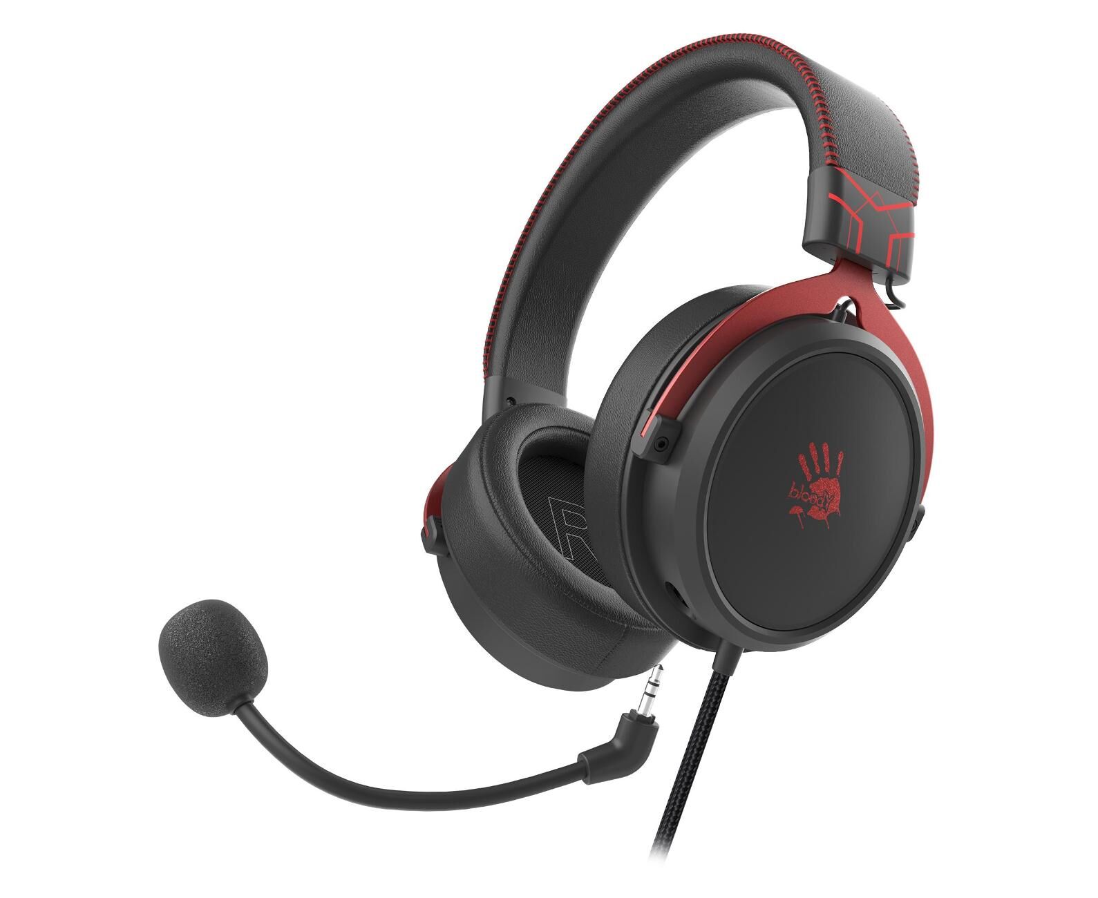 Наушники игровые с микрофоном A4 TECH Bloody M590i 1м мониторные USB оголовье (красный/черный)